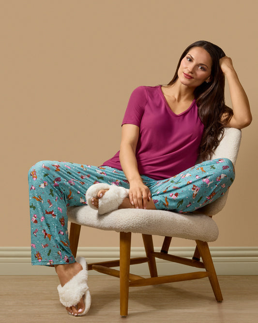 Women's Rodeo Dogs Two Piece Pj Set In A Bag