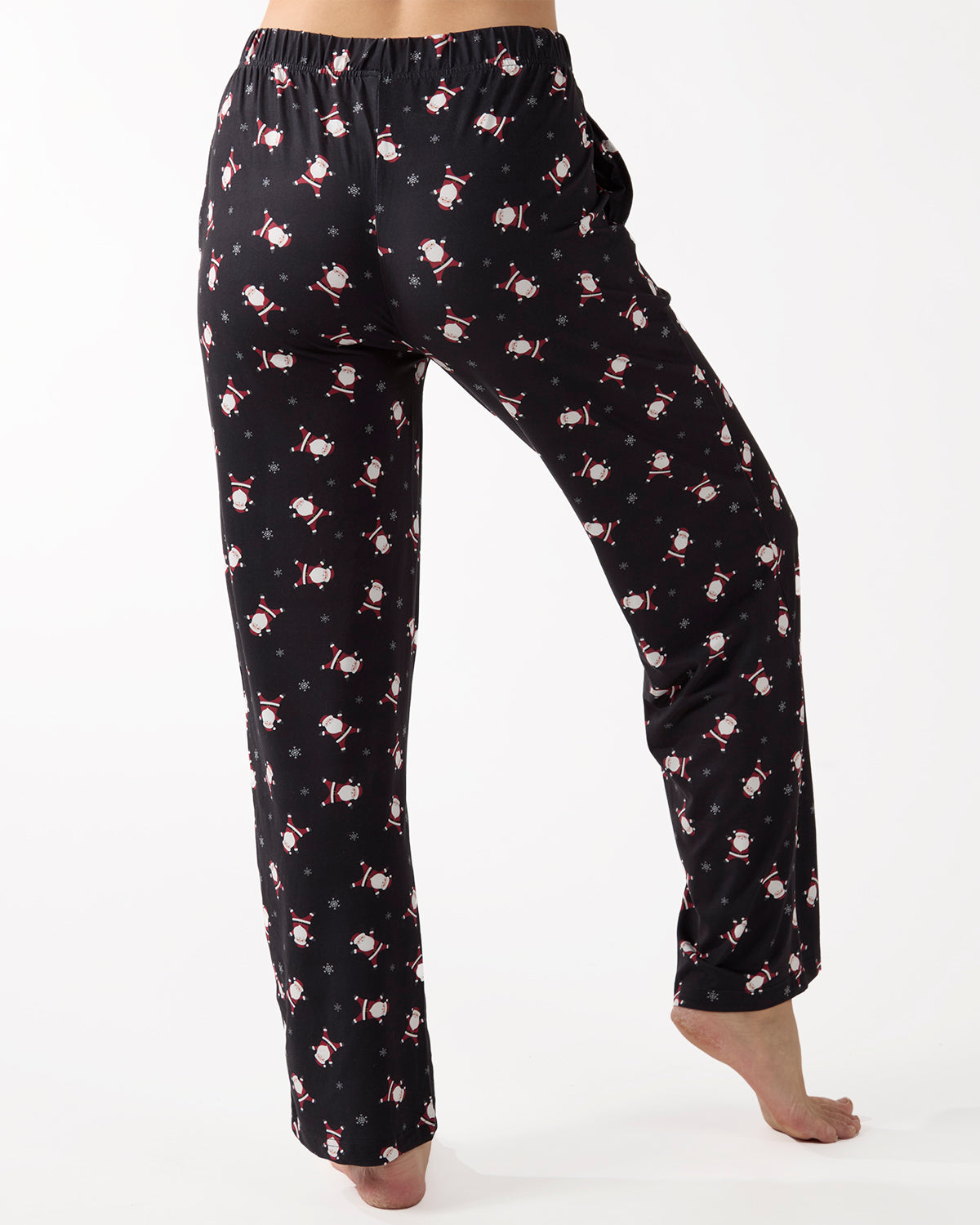 Women's "Tossed Santa" Pull-On PJ in a Bag