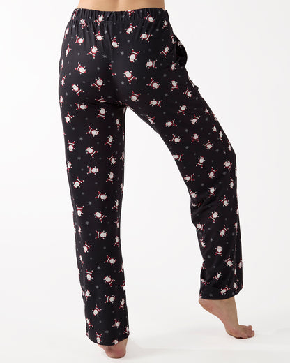 Women's "Tossed Santa" Pull-On PJ in a Bag