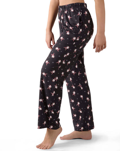 Women's "Tossed Santa" Pull-On PJ in a Bag