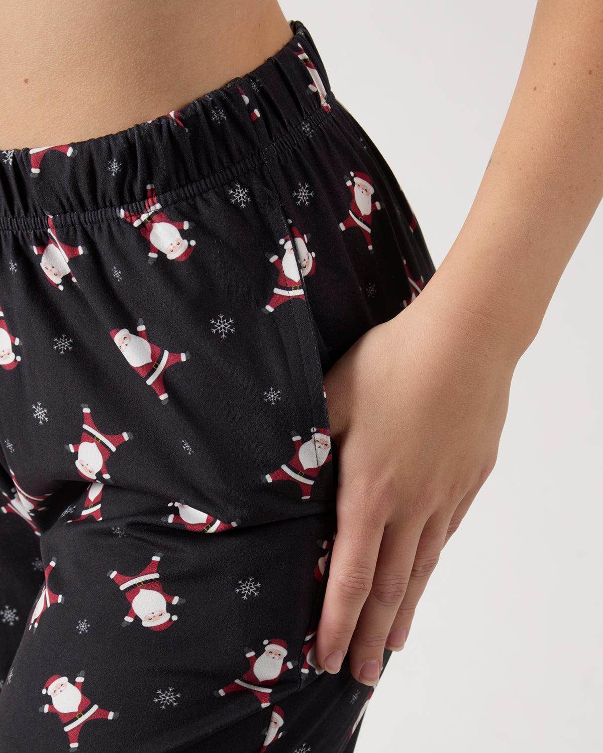 Women's "Tossed Santa" Pull-On PJ in a Bag