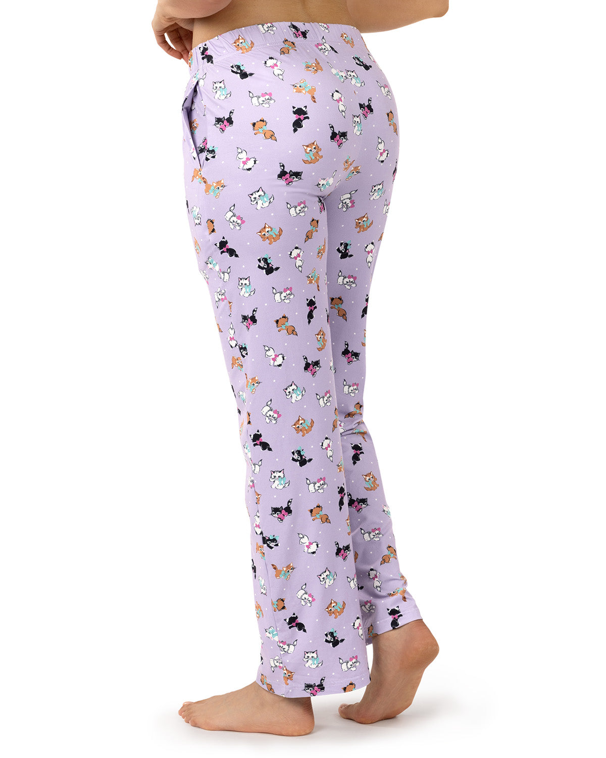 Women's Retro Cats Giftable Novelty Pajama Pant In Bag
