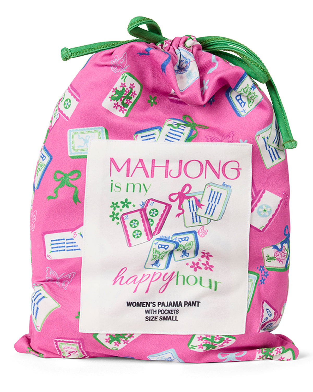 Women's "Mahjong Is My Happy Hour" Giftable Pajama Pant In Bag