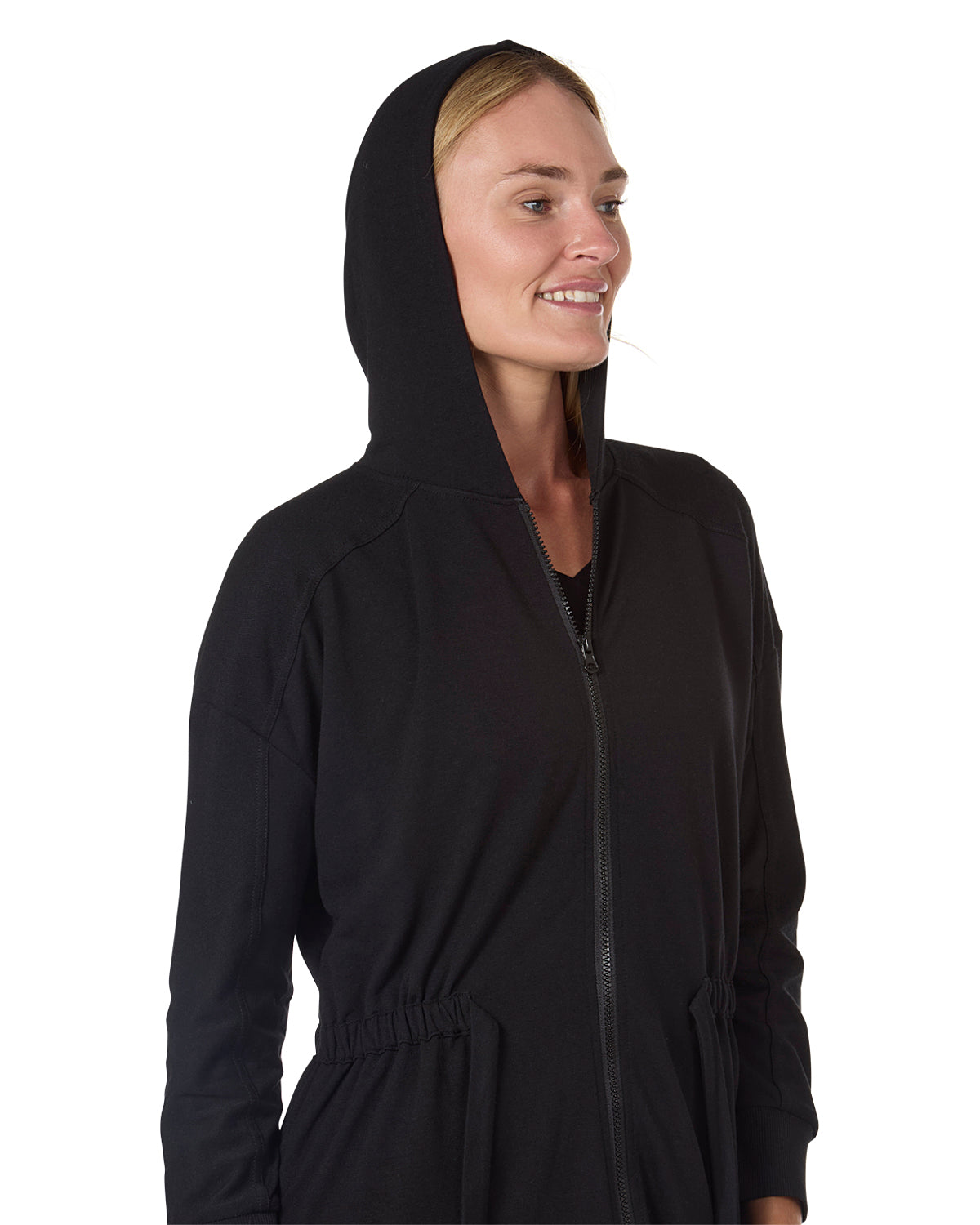 Women's Hooded Step-In Half-Zip Robe