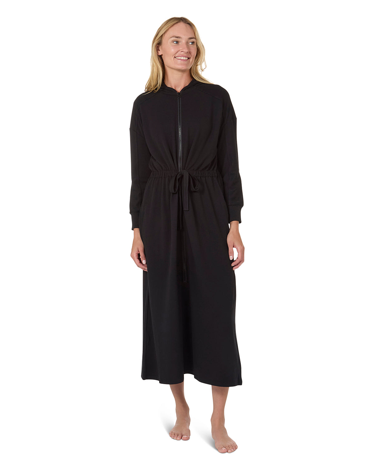 Women's Hooded Step-In Half-Zip Robe