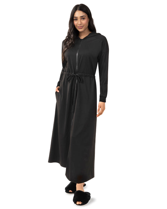 Women's Hooded Step-In Half-Zip Robe