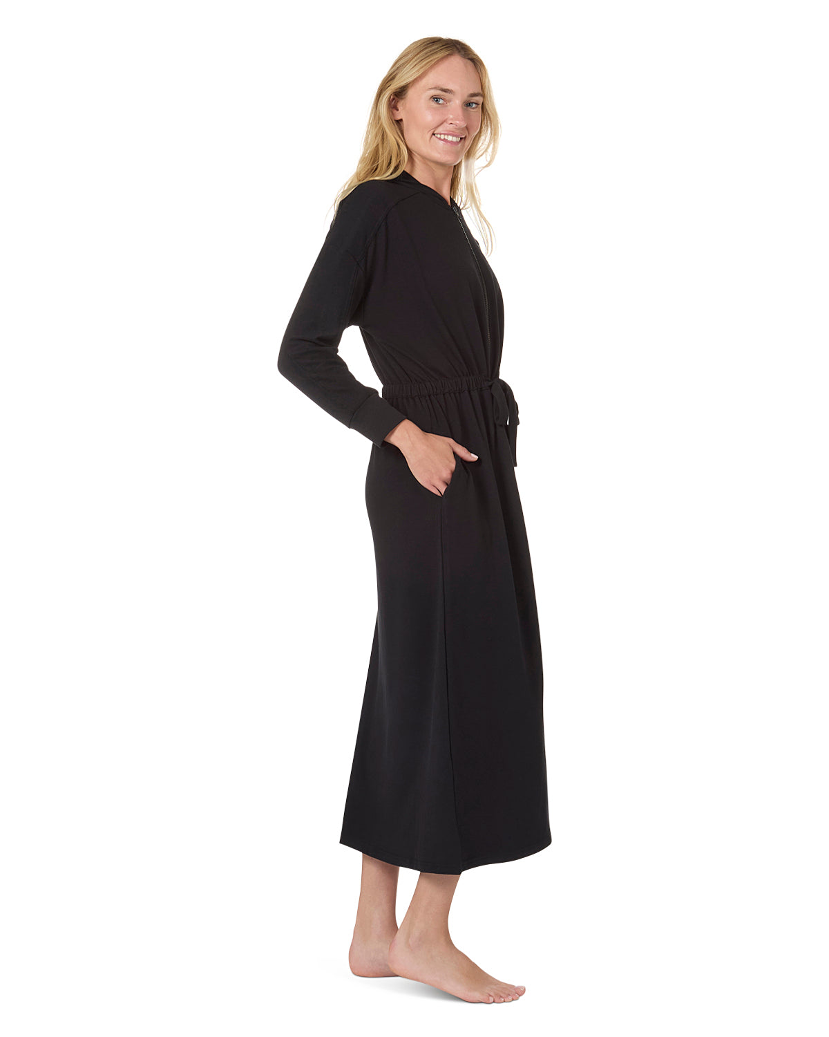 Women's Hooded Step-In Half-Zip Robe