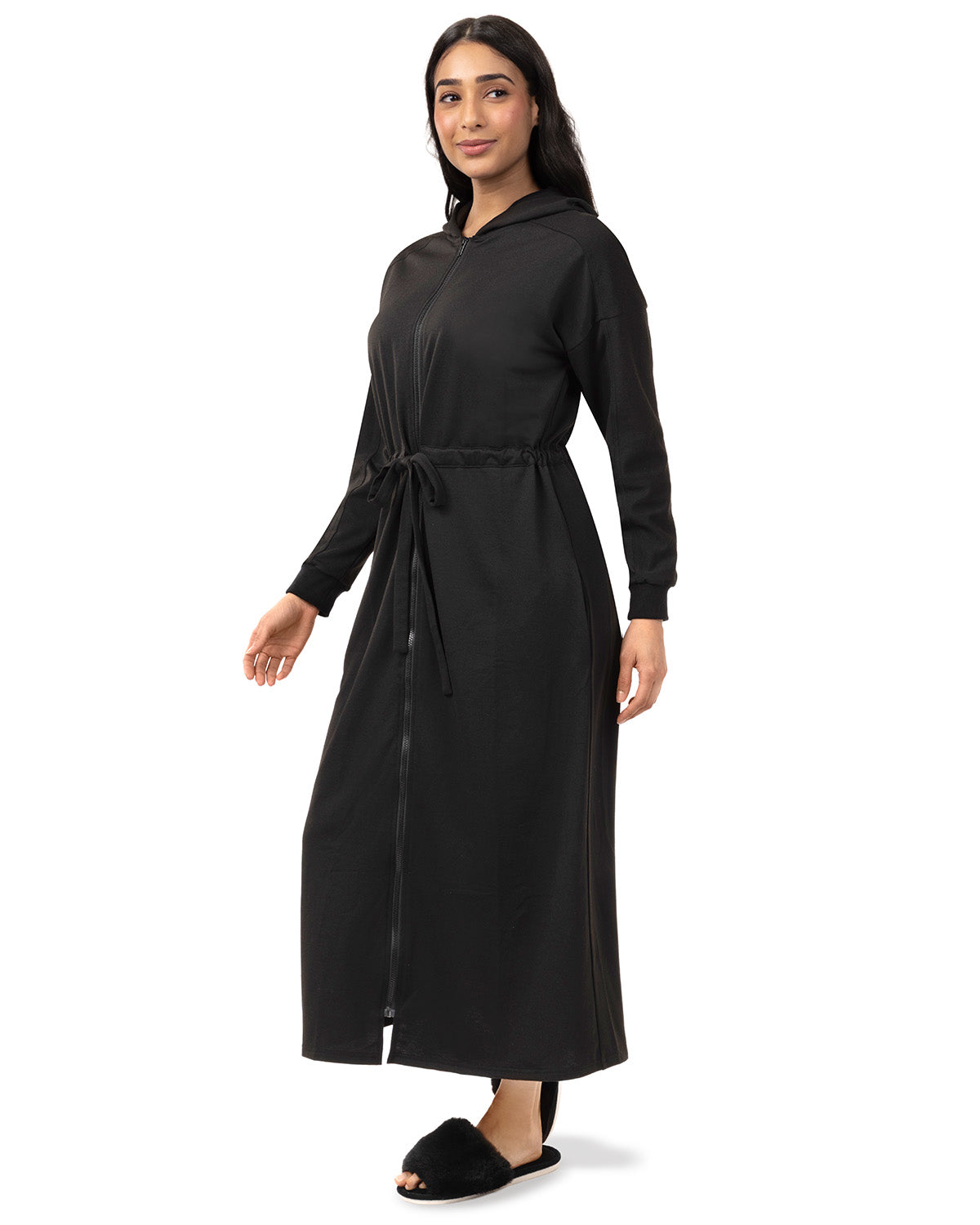 Women's Hooded Step-In Half-Zip Robe