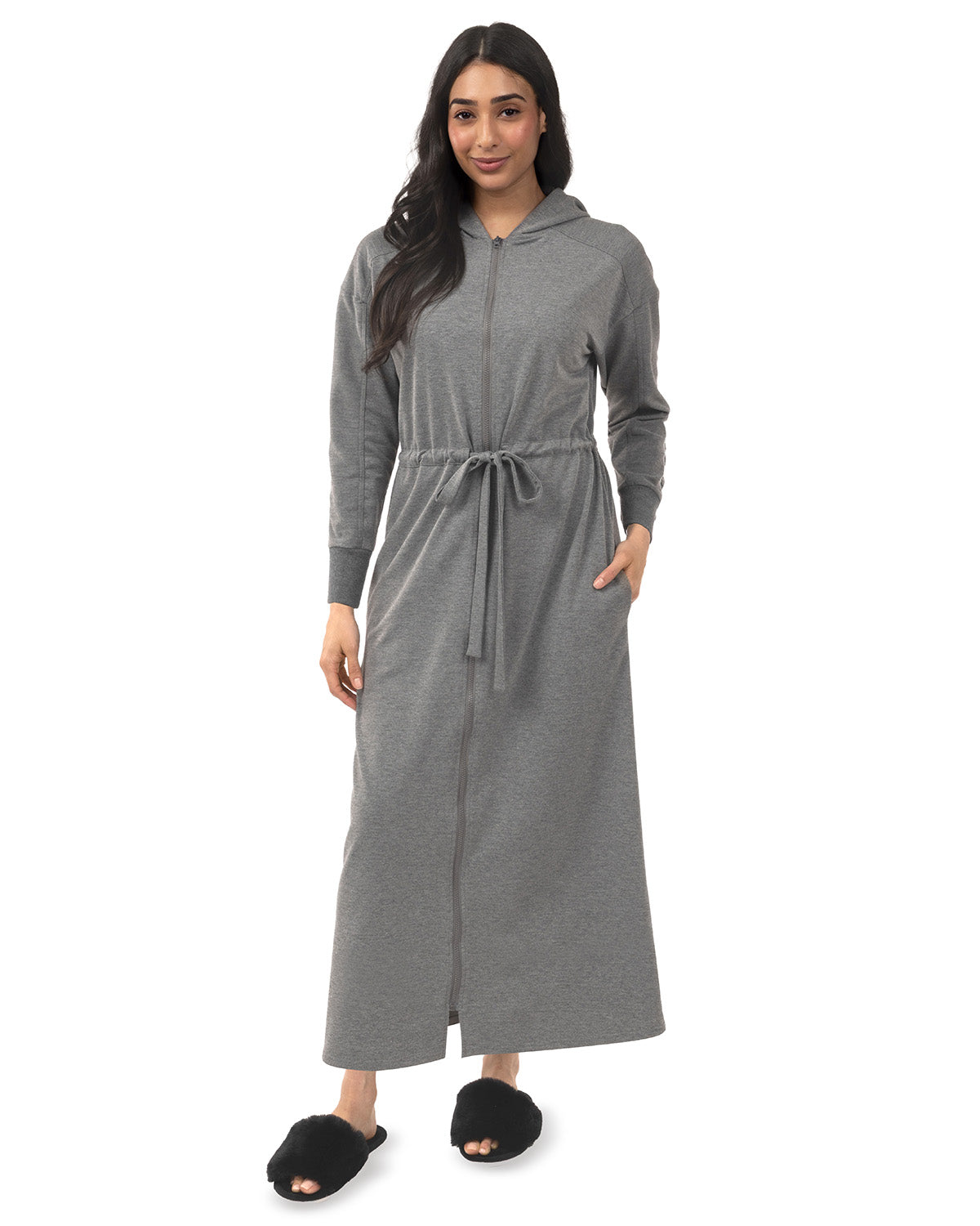 Women's Hooded Step-In Half-Zip Robe