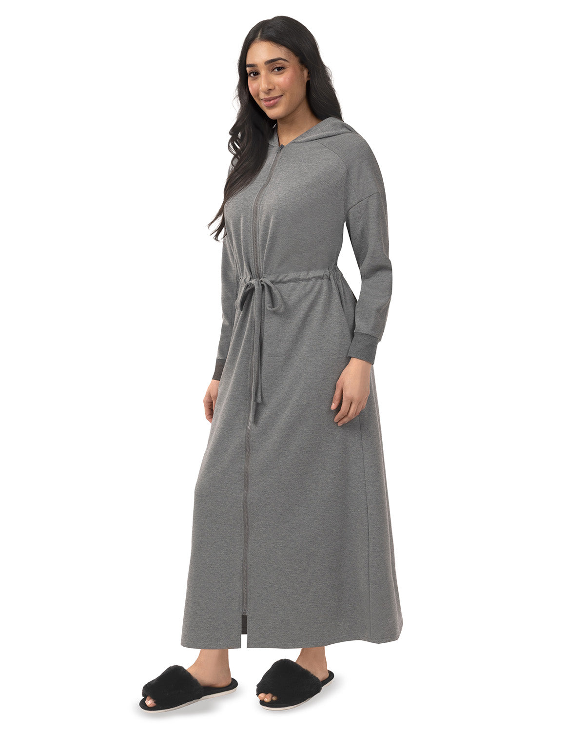 Women's Hooded Step-In Half-Zip Robe