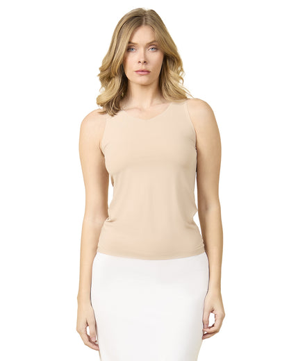 Women's Bonded Reversible Comfort Tank Top : Color: NUDE