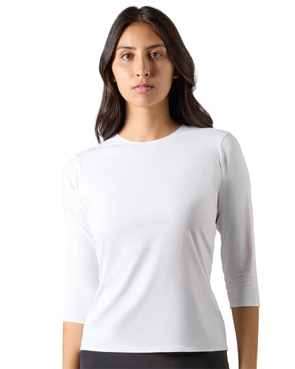 Women's Bonded 3/4-Sleeve Tag-Free Layering Top