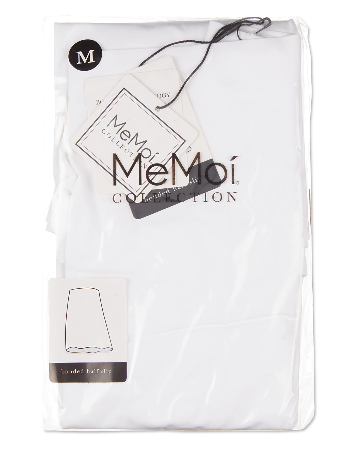 Women's High-Waist Double-Bonded 22" Half Slip : Color: White