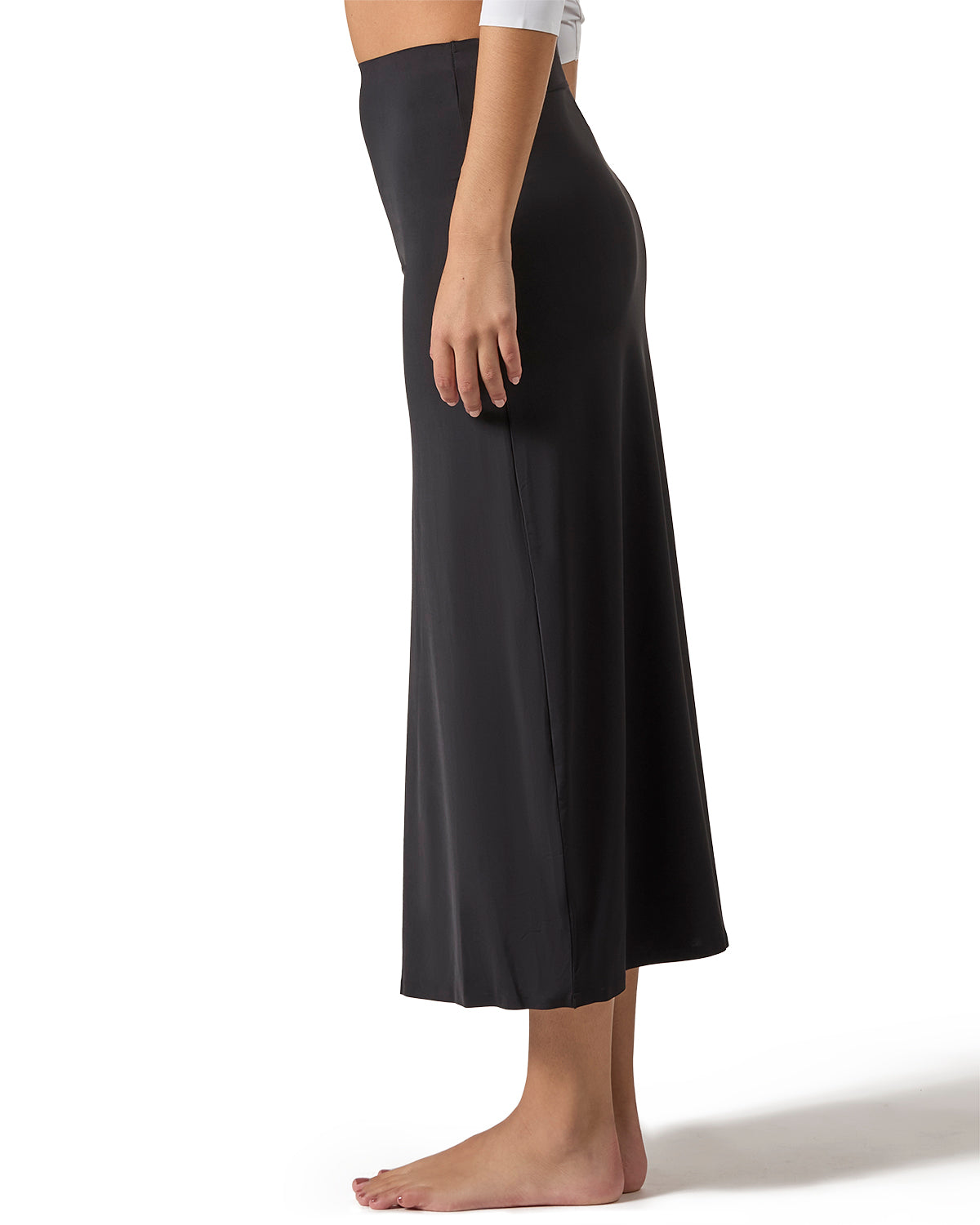 Women's Silky-Smooth Bonded 34" Maxi Slip : Color: Black