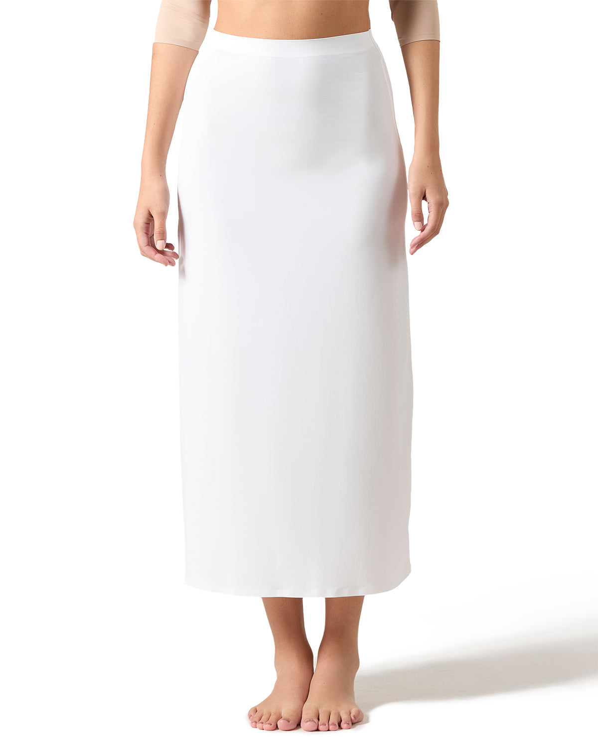 Women's Silky-Smooth Bonded 34" Maxi Slip : Color: White