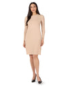 Women's Bonded Long Sleeve Slip Dress