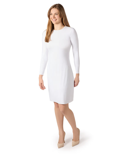 Women's Bonded Long Sleeve Slip Dress