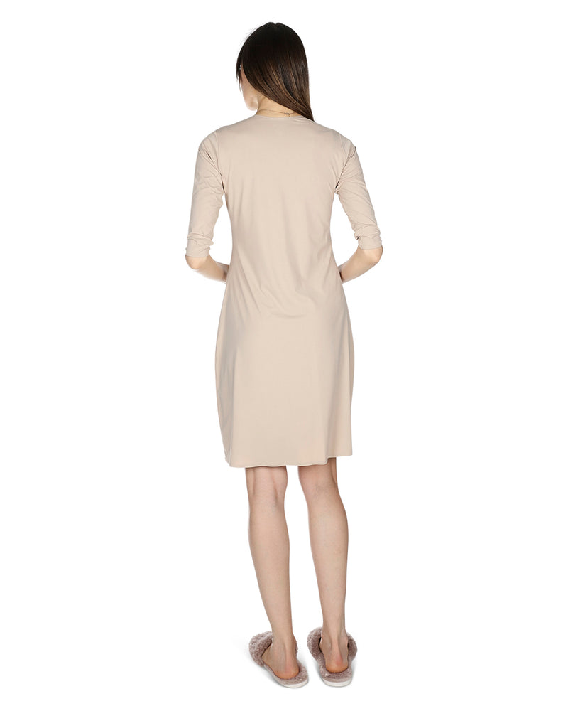 Women's Bonded 3/4 Sleeve 38" Slip Dress