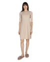 Women's Bonded Quarter Sleeve Slip Dress : Color: Nude