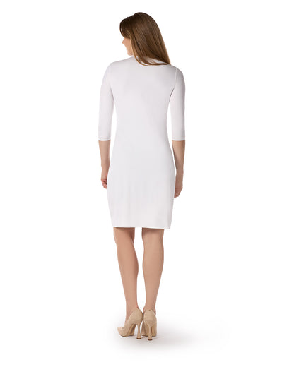 Women's Bonded Long Sleeve Slip Dress