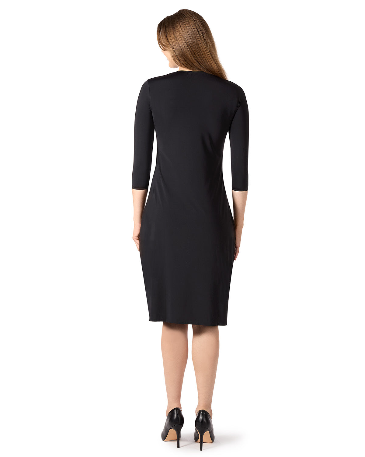 Women's Silky-Smooth Bonded 3/4-Sleeve 42" Slip Dress