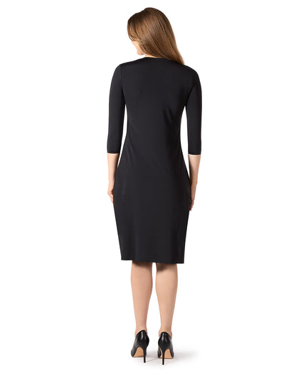 Women's Silky-Smooth Bonded 3/4-Sleeve 42" Slip Dress