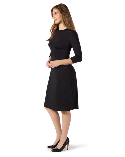Women's Silky-Smooth Bonded 3/4-Sleeve 42" Slip Dress