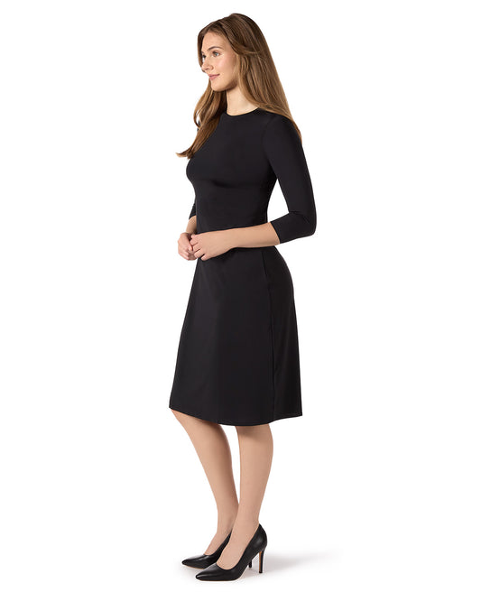 Women's Silky-Smooth Bonded 3/4-Sleeve 42" Slip Dress