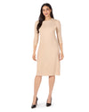 Women's Silky-Smooth Bonded 3/4-Sleeve 42" Slip Dress