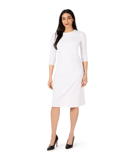 Women's Silky-Smooth Bonded 3/4-Sleeve 42" Slip Dress