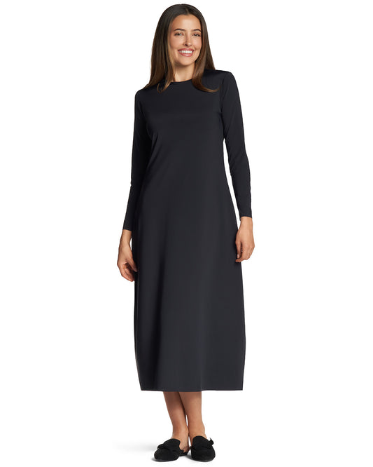 Women's Silky-Smooth Bonded 3/4-Sleeve 48" Slip Dress