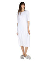Women's Silky-Smooth Bonded 3/4-Sleeve 48" Slip Dress : Color: White