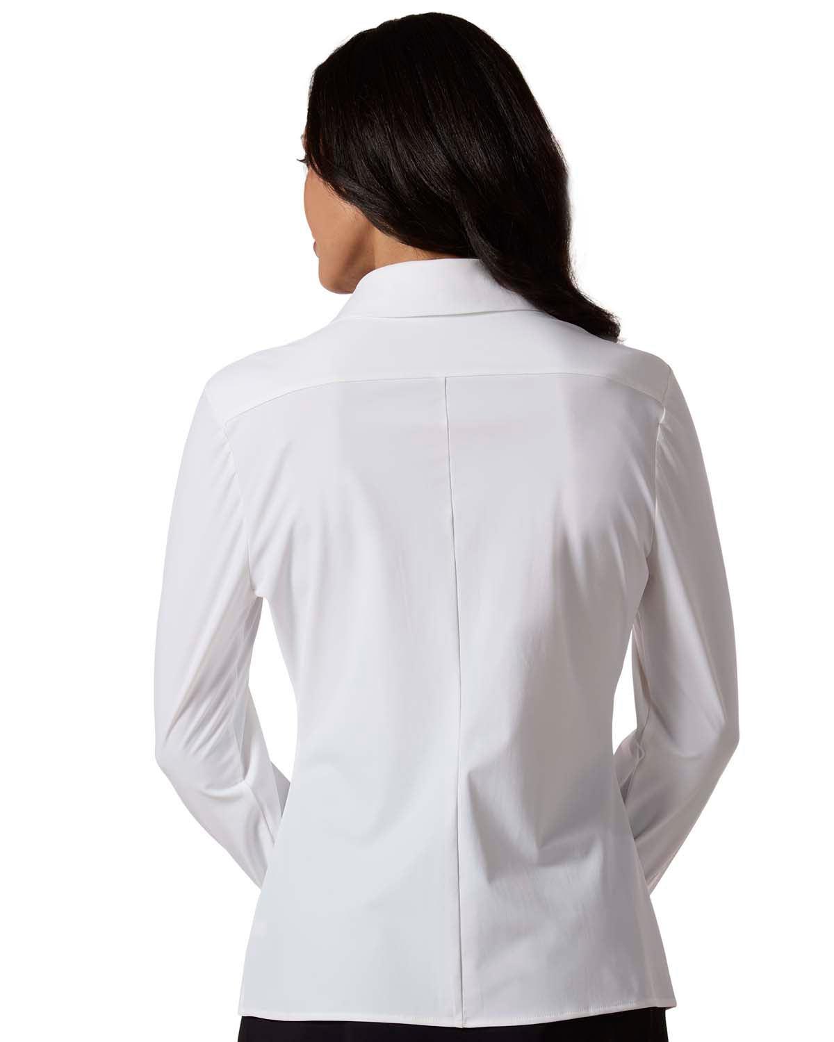 Women's Classic Button-Down Long-Sleeve Stretch Dress Shirt