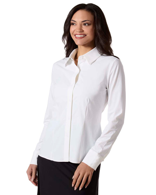 Women's Classic Button-Down Long-Sleeve Stretch Dress Shirt