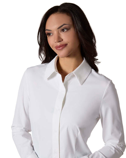 Women's Classic Button-Down Long-Sleeve Stretch Dress Shirt