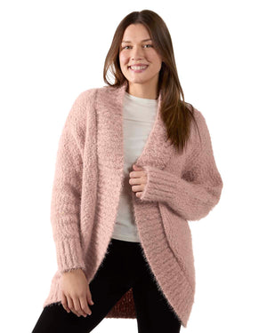 Women's Fuzzy Cocoon Loose Open-Front Cardigan Sweater – MeMoi