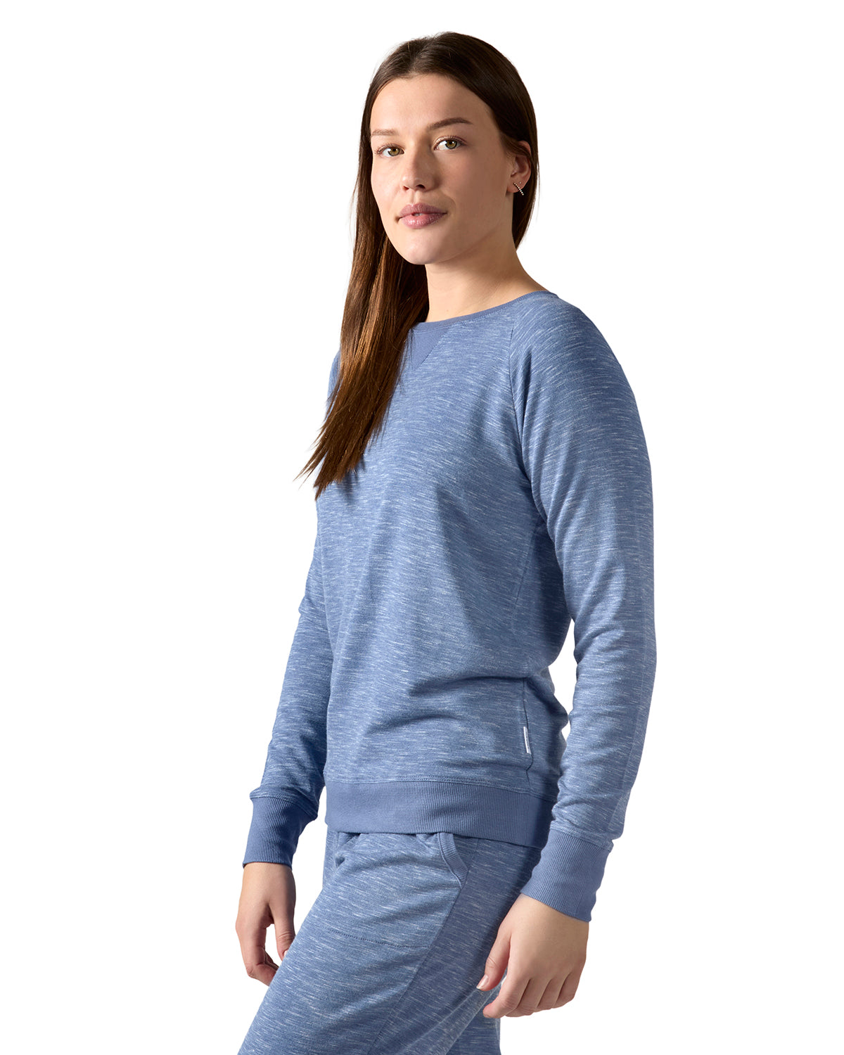 Women's Space Dye Bamboo Blend Baby Terry Pullover