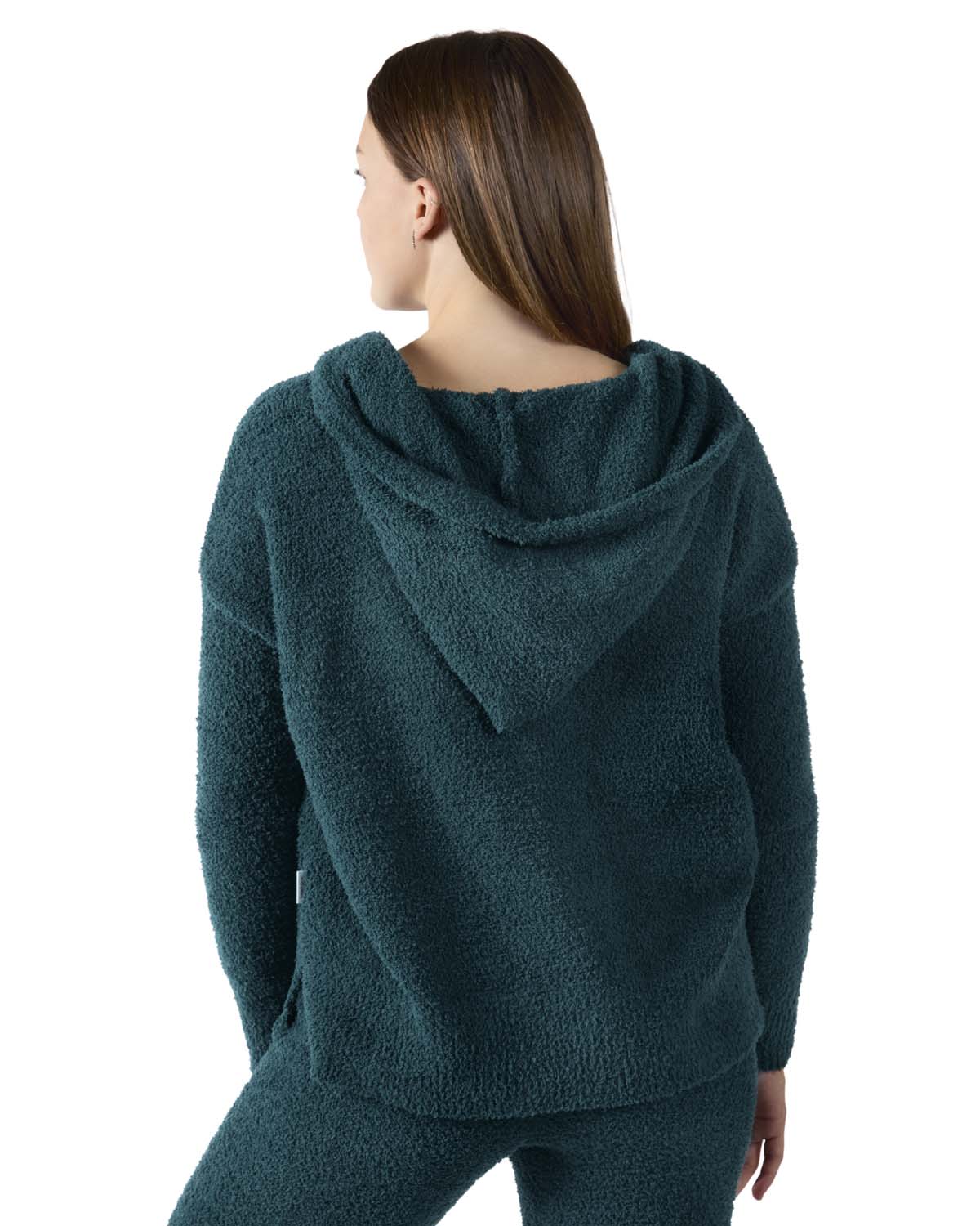 Women's Soft Touch Cozy Knit Drawstring Long Sleeve Hoodie