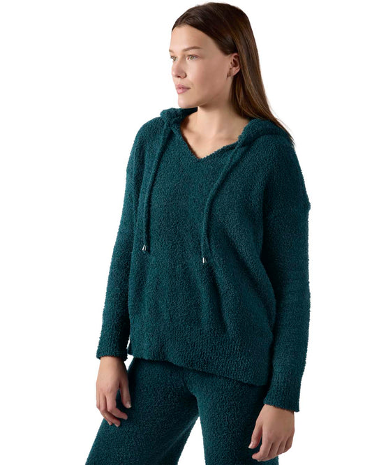 Women's Soft Touch Cozy Knit Drawstring Long Sleeve Hoodie