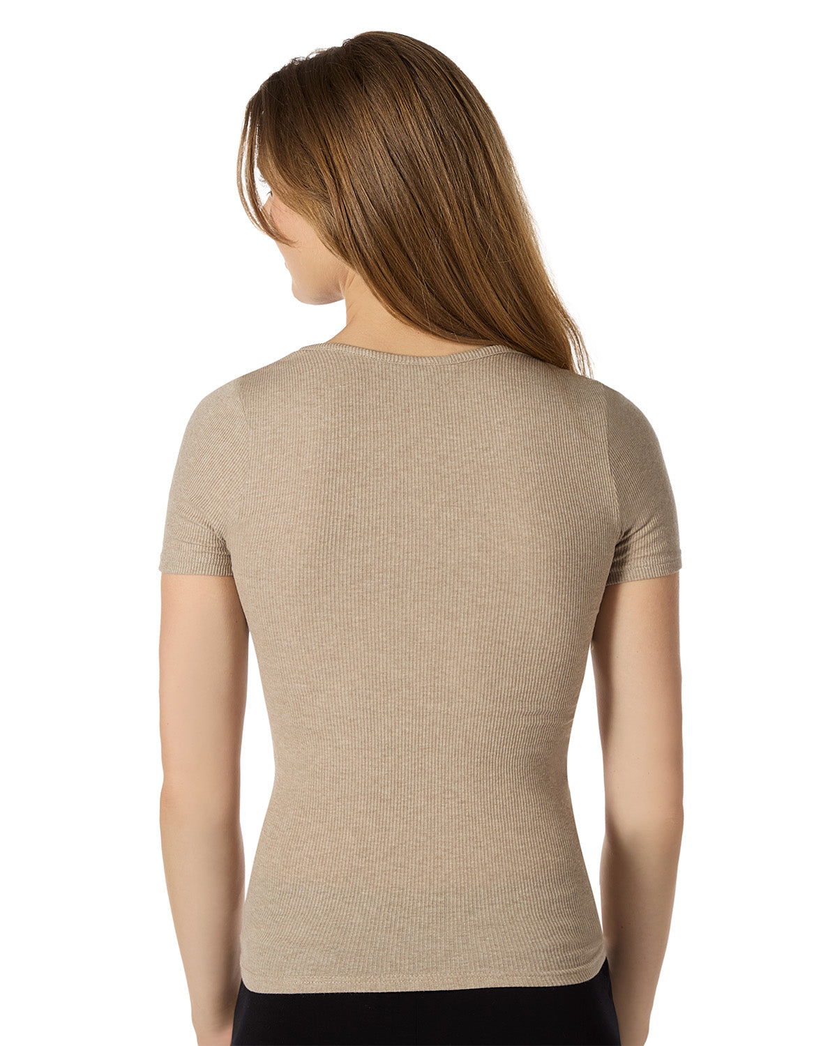 Women's Organic Cotton Seamless Rib Short Sleeve Top