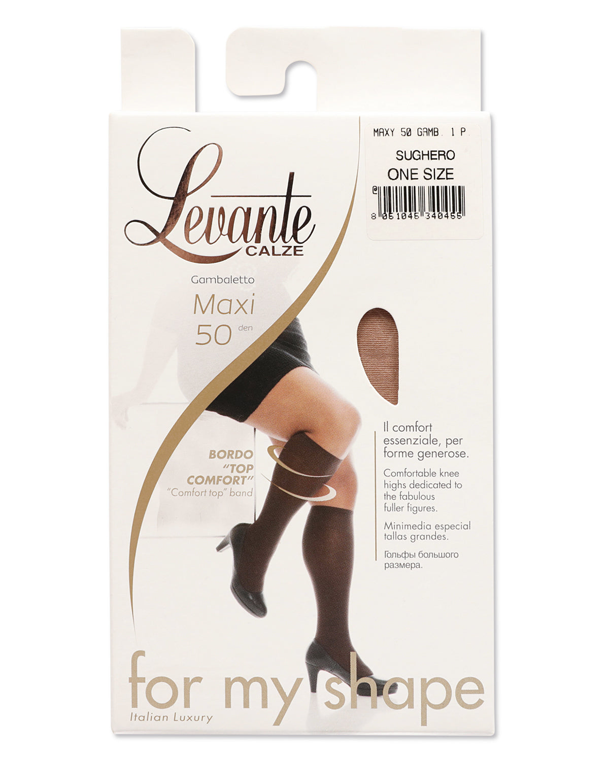 Women's Levante Dali Soft Matte Opaque Knee Highs : Color: Sughero