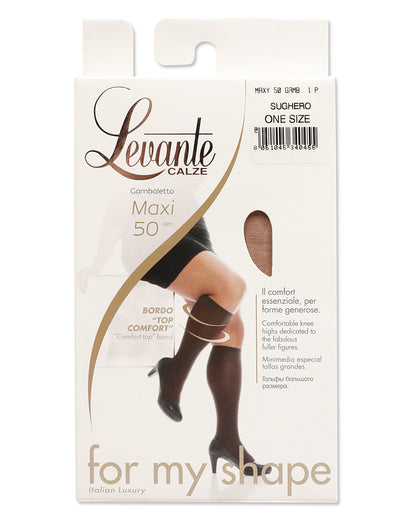 Women's Levante Dali Soft Matte Opaque Knee Highs : Color: Sughero