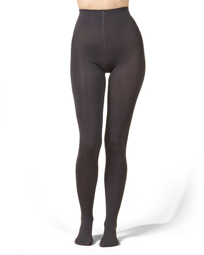 Women's Ultra-Soft Bamboo Blend Basic Flat Knit Tights : Color: Earl Grey
