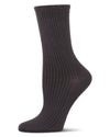 Women's Organic Cotton Flat Knit Breathable Crew Sock : Color: Earl Gray