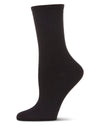Women's Organic Cotton Basic Flat Knit Crew Sock : Color: Black