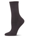 Women's Organic Cotton Basic Flat Knit Crew Sock : Color: Earl Gray