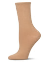Women's Organic Cotton Basic Flat Knit Crew Sock : Color: Oats
