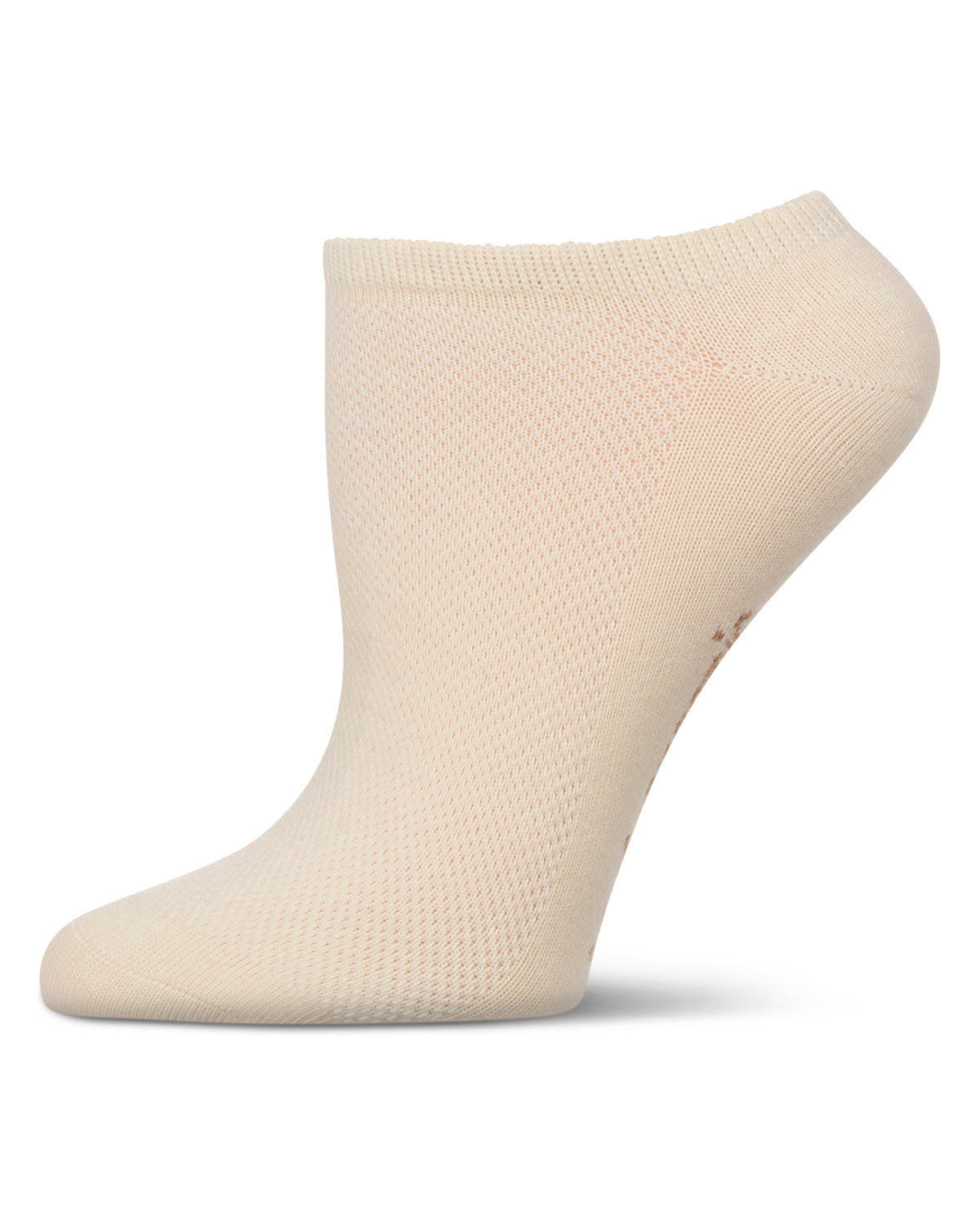 Women's Organic Cotton Mesh-Top Breathable Liner Sock : Color: Cauliflower