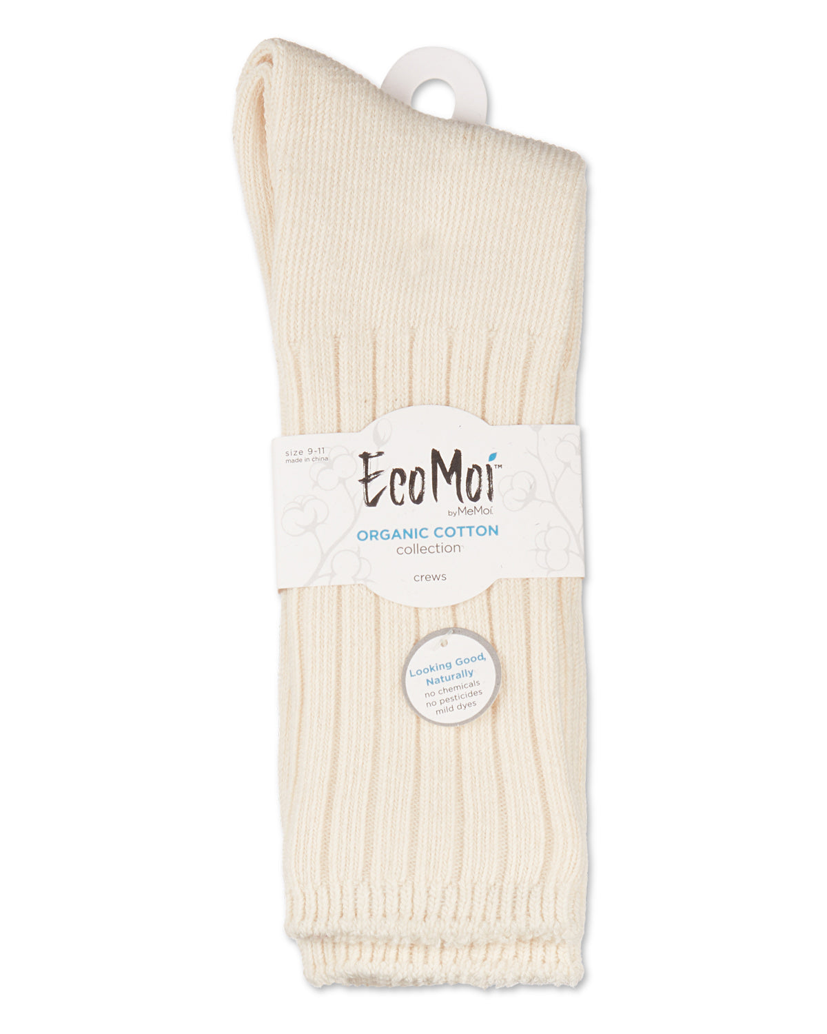 Women's Organic Cotton Casual Breathable Crew Sock : Color: Black