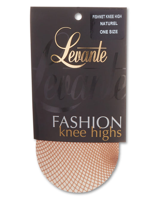 Women's Fast Knee High Fishnet Double Stretch Stockings : Color: Naturel